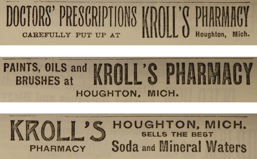 Polk directory ads - <i>Houghton County Directory 1895-96</i>